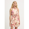 Guess Cocktail obleka W6GKAE W2555 Bež Regular Fit