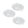 Eglo 901756 - SET 3x LED ugradne plafonske svetiljke FAVAZZINA 1xGU10/4W/230V, bela