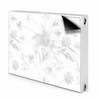 tulup.si Pokrov za radiator PVC Sive rože 90x60 cm