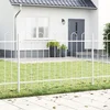 Vrtna Ograda 2 pcs Bijelo 3,4 x 0,8 m Čelik s prahom