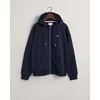 Gant za ženske. 4201412 Mikina s kapuco z mornarico Shield zip hoodie (S), Priložnostno, Bombaž, Mornarica