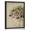 Plakat vrtnice v sepia varianti - 60x90 black