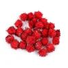 Pom-poms z lureksom O20 mm - rdeča