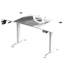 ULTRADESK Gaming miza LEVEL V2 bela, 140x68cm, 72-117cm, električno nastavljiva višina, z XXL podlogo za miško, pijačo in slušalko