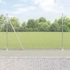 Heksagonalna ograda s betonskom osnovom 50 x 1,5 m Srebrna