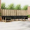 Set vanjskih sofa s jastukom 7 pcs Bijela i crna