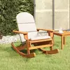Vidaxl vidaXL Adirondack gugalni stol z blazinami, masiven akacijev les