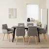 Trpezarijske stolice 6 pcs Tkanina Sivosmeđa 60 x 56 x 96 cm