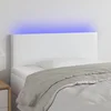 Vidaxl vidaXL Vzglavje postelje z LED diodo belo 100x5x78/88 cm umetno usnje