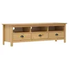Vidaxl TV omarica Hill medeno rjava 158x40x47 cm trdna borovina