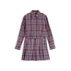Tommy Jeans Dolga srajca kremna/mornarska/staro roza/brusnica