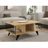 Hanah Home Klub sto Bert, 90x40x60 cm, Bež-crni