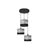 Luster na sajli HELEN 3xE27/15W/230V crna/siva/srebrna