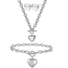 Set Simple Heart - Srebrna KP34205