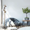 Aberto Design Podna lampa Faze-NT-116, 130 cm, 32 x 32 cm, 4 x E27, Zlatne boje