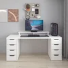 Hanah Home radni sto Alen 180cm 8 Drawer, 180 cm, beli
