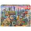 Educa Puzzle 1500 Asia Landmarks