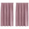Zavjese za zamračivanje 2 pcs Tamno ružičasta 140 x 140 cm