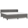 Vidaxl Box spring postelja z vzmetnico siva 200x200 cm umetno usnje