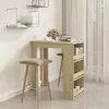 Barski stol sa stalkom boja hrasta 102 x 50 x 103,5 cm drvena