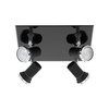 Eglo Tamara 1 spot/4, led, gu10, 4x3,3w, 4x240m, ip44, hrom/crna