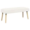 vidaXL klop Enobarvno Krem 110 x 40 x 46 cm Bouclé