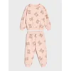 Sinsay - Pamučni komplet: dukserica i pantalone sa motivom mede - pastelno roze