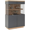 Modern Living Vitrina Jake, Antracit, Barva Hrasta