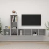 3-dijelni set TV ormarića siva boja betona konstruirano drvo
