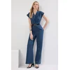 Trendyol Oil Camel Belted Double Breasted Maxi Jumpsuit Overalls
