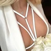 Punk gothic korset harness white