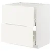 METOD / MAXIMERA Pod.element sudop. i 2front/2fioke, bela/Vallstena bela, 80x60 cm