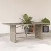 Vidaxl vidaXL Vrtna miza s stekleno površino svetlo siva 190x80x74 cm