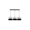 Luster na sajli CORAL 3xE27/60W/230V crno-bela