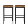 Songmics Set barskih stolov 2 kosa 40x30x65 cm rjave barve