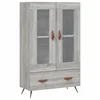 MAISON CHIC Visoka omara - Komoda - Predalnik siva sonoma 69,5x31x115 cm inženirski les, (21719362)