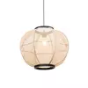 Orientalna viseča svetilka rjava tkanina 48 cm - Rob