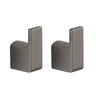 Gedy - komplet od 2 zidne kukice PIRENEI, metalno sive
