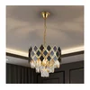 Brilagi - Luster na lancu CRISTAL 5xE14/40W/230V prečnik 38 cm zlatna/crna