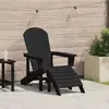 Adirondack stolica Crna 82 x 74 x 92 cm HDPE