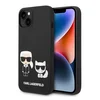 Maska Karl Lagerfeld and Choupette Liquid Silicone za iPhone 14, Crna