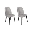 Hanah Home Set trpezarijskih stolica Alfa 438 V2, 2 komada, Sivi