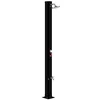 NERO Solarni tuš 40L crni ravni sa nožnom slavinom H=216cm