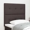 Vidaxl LED glava postelje z LED trakami Temno rjava 100 cm blago