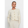 Trendyol Ecru Premium Yarn/Special Yarn Knitwear Cardigan