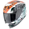 Otroška motoristična čelada SCORPION EXO-JNR AIR, bela/modra/oranžna