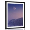 Plakat s paspartujem polna lina nad dolino - 20x30 silver