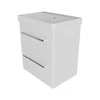 KOPALNIŠKA OMARICA Z UMIVALNIKOM LINEA SLIM BELA 55cm | Topdom