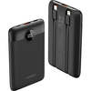 VEGER powerbank 10000 mAh s ugrađenim kabelima Type C / Lightning PD QC3.0 2A 22.5W C11 (W1170) crni