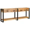 Konzolni stolovi 2 pcs Smeđa 200 x 33 x 75 cm Čvrsto drvo manga